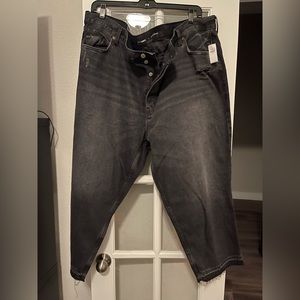 Plus Size Button Down Distressed Jeans